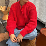 Dili Casual Simple Long-Sleeved Button Shirt Sweater Women's 2025 Autumn And Winter