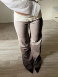Dili Casual Holiday Striped Girded Trousers Trousers Women's 2025 Autumn And Winter
