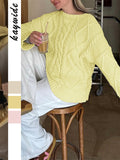 Dili Casual Simple Wool Woven Long-Sleeved Sweater Women's Clothing 2025 Autumn And Winter