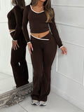 Dili Y2K Sports T-Shirt Yoga Trousers Women's Suit 2025 Autumn And Winter