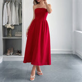 Dili Temperament Elegant Breast-Shaping A-Character Dress Dress Women's Dress 2025 Summer