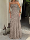 Dili Elegant Temperament Sling A Long Dress Dress Dress Women's 2025 Autumn And Winter