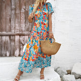 Dili Vacation Leisure Wind Print Dress Women's Dress 2025 Spring And Summer