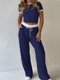 Dili Casual Style Short-Sleeved T-Shirt Casual Pants Two Sets Of Women's Clothing 2025 Autumn And Winter