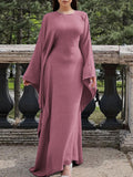 Dili Temperament Elegant Solid Color Long-Sleeved Dress Dress Dress Women's Dress 2025 Autumn And Winter