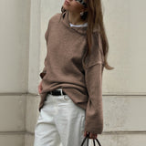 Dili Casual Simple Long-Sleeved Hoodie Wool Women's Clothing 2025 Autumn And Winter