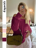 Dili Leisure Commute Solid Color Long-Sleeved Vest Sweater Knitted Women's Clothing 2025 Autumn And Winter