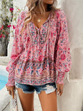 Dili Leisure Vacation Printed Long Sleeve T-Shirt Shirt Women's Winter 2025