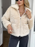 Dili Elegant Simple Fur Long-Sleeved Coat Women's 2025 Autumn And Winter