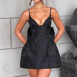 Dili Party Evening Dress Small Sling Bow Dress Women's Dress 2025 Spring And Summer Short Dress