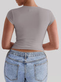 Dili Yoga Swear Sports Slide Slide Slide T-Shirt Women's Summer 2025