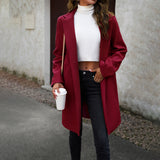Dili Hair Jacket 2025 Autumn And Winter Pure Color Temperament Commuting Cardigan Coat