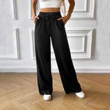 Dili Women's Clothing 2025 Autumn And Winter Loose Leisure Solid Broad-Legged Pants