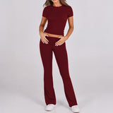 Dili Sports Style Short-Sleeved T-Shirt Long Pants Two Sets Of Women's Clothing 2025 Autumn And Winter