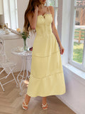 Dili Leisure Vacation Wind Suspension High Dress Dress Women's Dress 2025 Spring/Summer