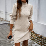 Dili Women's Clothing 2025 Autumn And Winter Temperament Elegant Windy Bag Ass Sweater Dress