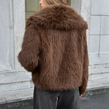 Dili Casual Velvet Solid Color Long-Sleeved Coat Women's Clothing 2025 Autumn And Winter