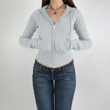 Dili 2025 Autumn And Winter Temperament To Repair Short-Term Zipper Open-Shirt Hooded Coat Women's Clothing