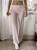 Dili Casual Holiday Pure Color Straight Trousers Trousers Women's 2025 Autumn And Winter