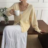 Dili Simple Holiday Style Solid Color Long-Sleeved Sweater Women's Wool Weaving Women's Clothing 2025 Autumn And Winter