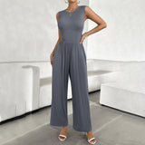 Dili Vacation Leisure Wind Giose Sleeveless Broad-Legged Jumpsuit Women's Clothing 2025 Spring And Summer