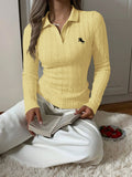 Dili Simple Long-Sleeved Shirt Collar Top Women's Wear Wool Weaving Women's Clothing 2025 Autumn And Winter