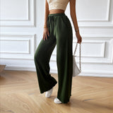 Dili Women's Clothing 2025 Autumn And Winter Loose Leisure Solid Broad-Legged Pants