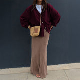 Dili Casual Simple Long-Sleeved High-End Coat Sweater Women's 2025 Autumn And Winter