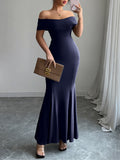 Dili Elegant Temperament Ass Shoulder Dress Women's Dress 2025 Spring And Summer
