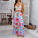 Dili Women's Clothing 2025 Spring And Summer Bominigian Cotton Prints Casual Trousers