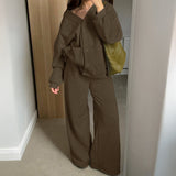 Dili Vacation With Long-Sleeved Coat Trousers Two Sets Of Women's Clothing 2025 Autumn And Winter