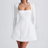 Dili Elegant Evening Dress Long-Sleeved High-End Short Dress Dress Women's Dress 2025 Autumn And Winter