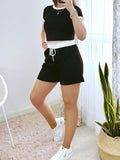 Dili Elegant Short-Sleeved T-Shirt T-Shirt With Shorts Suit Women's Winter 2025