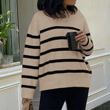 Dili Casual Striped Wool Long-Sleeved Top Sweater Women's Clothing 2025 Autumn And Winter