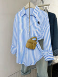 Dili Holiday Solid Color Long-Sleeved Button-Down Shirt Women's Clothing 2025 Autumn And Winter