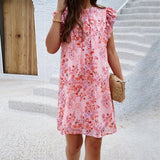 Dili Dress 2025 Spring And Summer Temperament Elegant Print Sleeveless Dress