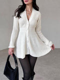 Dili Fashion Casual Long-Sleeved Sweater Dress Wool Women's Clothing 2025 Autumn