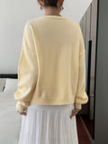 Dili Simple Holiday Style Solid Color Long-Sleeved Sweater Women's Wool Weaving Women's Clothing 2025 Autumn And Winter