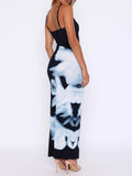 Dili Temperament Elegant Wind Small Sling Print Dress Dress Women's Dress 2025 Summer