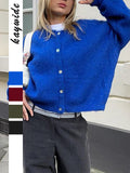 Dili Casual Simple Style Long-Sleeved Vest Women's Wool Weaving Women's Clothing 2025 Autumn And Winter