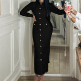 Dili Elegant Temperament High-End Bag Hip Dress Dress Women's Dress 2025 Autumn And Winter