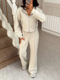 Dili Casual Holiday Wear Sweat Jacket Casual Trousers Suit Women's 2025 Autumn And Winter