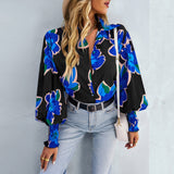 Dili Women's Clothing Color Printing Shirt 2025 Autumn And Winter Long-Sleeved Clad