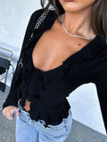 Dili Y2K Hottie Long-Sleeved T-Shirt Women's Top Wool Women's Clothing 2025 Autumn And Winter