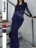 Dili Elegant Wind Out Shoulder Long-Sleeved Mesh Dress Dress Women's Dress 2025 Autumn And Winter