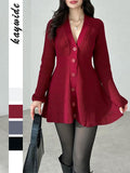 Dili Fashion Casual Long-Sleeved Sweater Dress Wool Women's Clothing 2025 Autumn