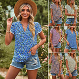 American Short-Sleeved V-Print Shop Explosion 2025 Spring And Summer Casual T-Shirt Temperament Elegant