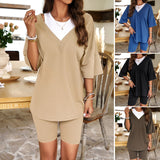 Dili Women's Clothing 2025 Spring And Summer Temperament Fashion V Collar Top Suit