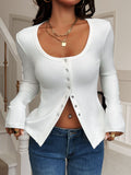 Dili Y2K Hottie Solid Color Long-Sleeved Cardigan Sweater Women's 2025 Autumn And Winter