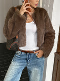 Dili Casual Solid Color Sweater Coat Women's Clothing 2025 Autumn And Winter